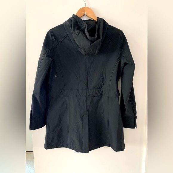 KIT AND ACE Black Hooded Shell Jacket with Waist Belt - Picture 3 of 5